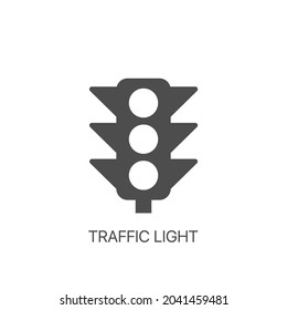 Traffic light sign vector line icon. Vector sign for mobile app and web sites