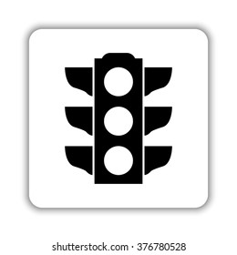 Traffic light signal  - black vector icon