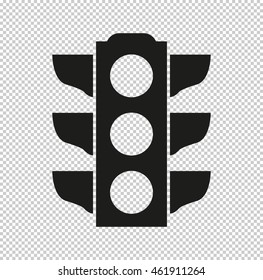 Traffic light signal  - black vector icon