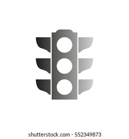 Traffic light signal -  black vector icon