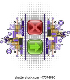 Traffic light or signal buttons