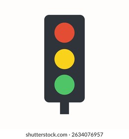 Traffic Light Signal Icon - Stop Go Caution	