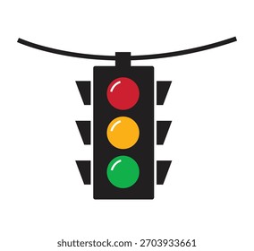 Icono de señal de semáforo Ilustración vectorial
