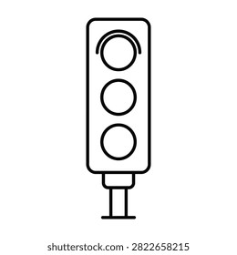 Traffic light signal indicator icon with transportation junction automotive technology direction