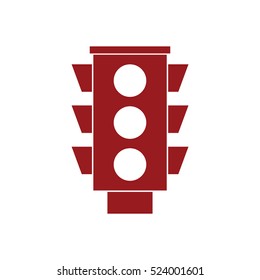 Traffic light signal. Traffic light red vector icon