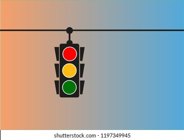 traffic light. traffic signal. Street signs.
