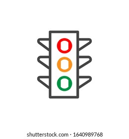 Traffic light signal - Vector icon. Stock Vector illustration isolated on white background.