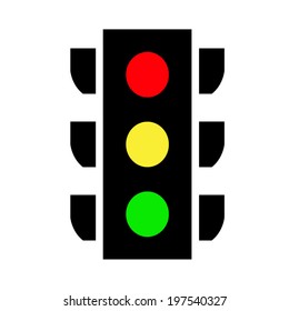 Traffic light signal - Vector icon isolated