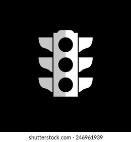 Traffic light signal - vector icon, flat design