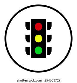 Traffic light signal - Vector icon isolated