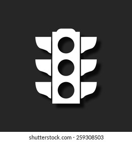 Traffic light signal   - vector icon with shadow