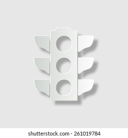Traffic light signal   - vector icon with shadow
