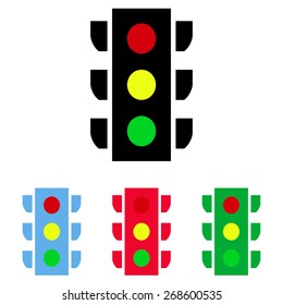 Traffic light signal - Vector icon isolated