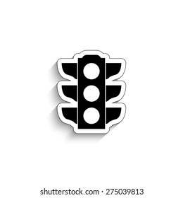 Traffic light signal  - vector icon
