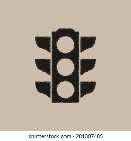  Traffic light signal  - vector icon