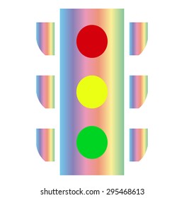 Traffic light signal - Vector icon isolated