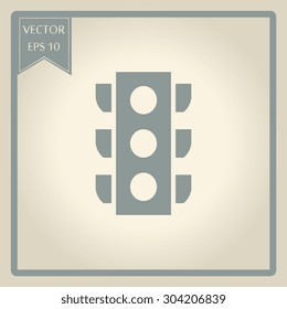 Traffic light signal - Vector icon isolated