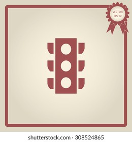 Traffic light signal - Vector icon isolated