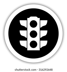 Traffic light signal - vector icon