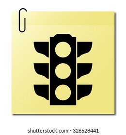 Traffic light signal - vector icon