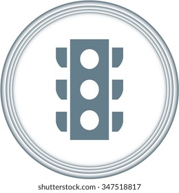 Traffic light signal - Vector icon isolated