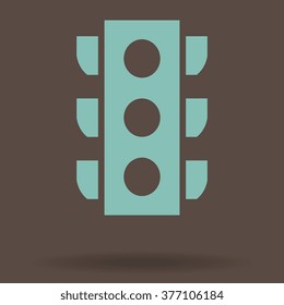 Traffic light signal - Vector icon isolated
