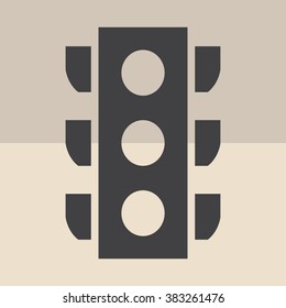 Traffic light signal - Vector icon isolated