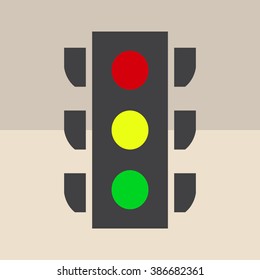 Traffic light signal - Vector icon isolated