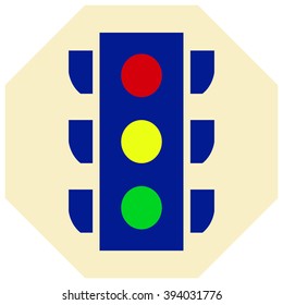 Traffic light signal - Vector icon isolated