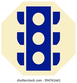 Traffic light signal - Vector icon isolated