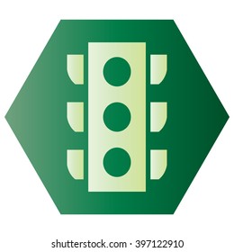 Traffic light signal - Vector icon isolated