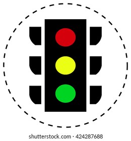 Traffic light signal - Vector icon isolated
