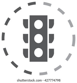 Traffic light signal - Vector icon isolated