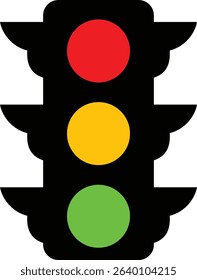 Traffic Light Signals Red, Yellow, Green Essential Road Safety Icon vector