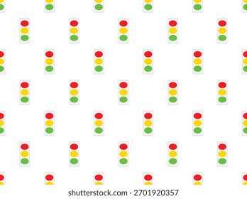 Traffic Light Signals Seamless Pattern


