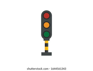 Luz de tránsito. Ilustración plana simple