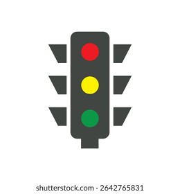 Traffic Light. Simple icon set. Flat style element for graphic design. Vector EPS10 illustration