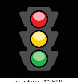 traffic light simple icon, vector illustration