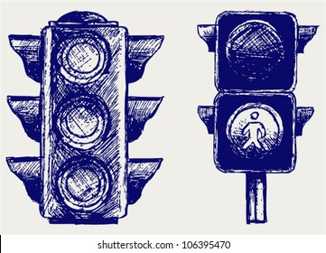 Traffic light. Sketch