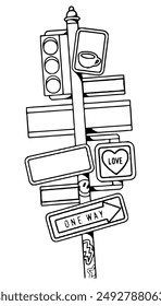 Traffic light for splash banners