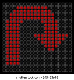 Traffic light spotlight on dark background