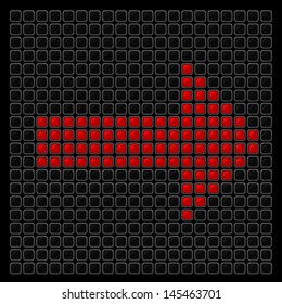 Traffic light spotlight on dark background