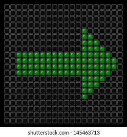 Traffic light spotlight on dark background