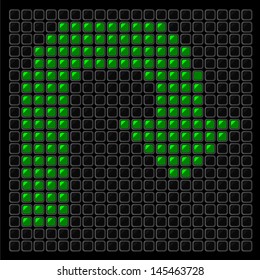 Traffic light spotlight on dark background