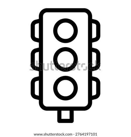Traffic light or stop light icon to regulate vehicular traffic at intersections