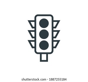 Traffic Light, Stop Light Symbol Icon Vector
