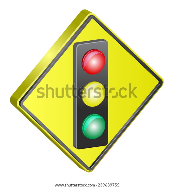 Traffic Light Street Sign Stock Vector (Royalty Free) 239639755 ...