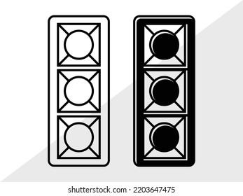 Ilustración de vectores imprimibles SVG con luz de tráfico
