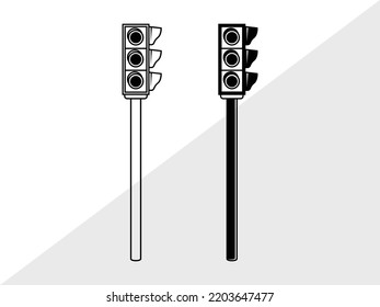Traffic Light SVG Printable Vector Illustration