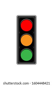 Traffic light symbol isolated on white background.